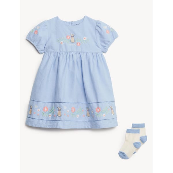 M&S 2pc Cotton Rich Peter Rabbit Outfit