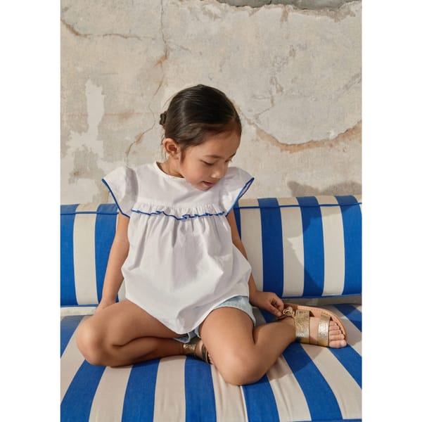 mango Ruffled sleeve blouse