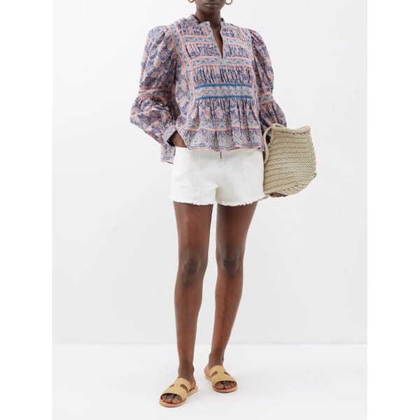 Sea Parker Floral Print Cotton Shirt