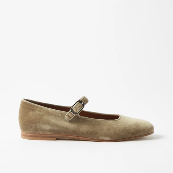Mary Jane Velvet Ballet Flats