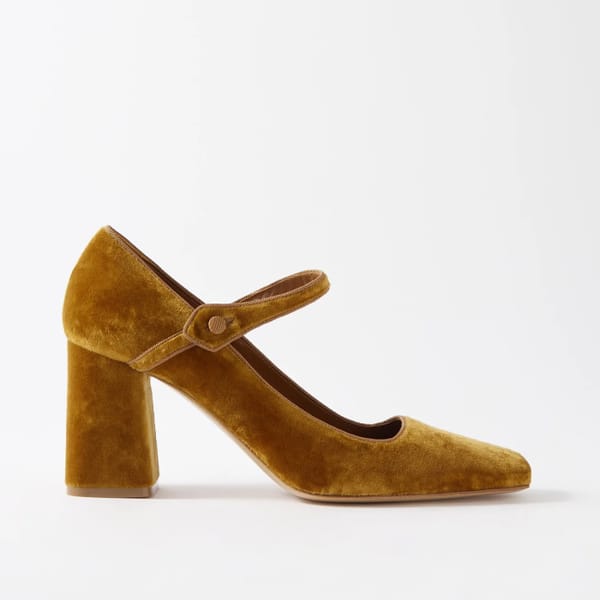 Velvet Mary Jane Pumps