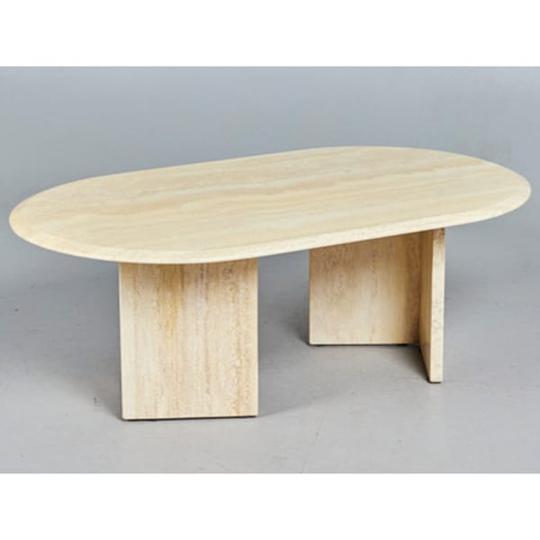 Pamono travertine coffee table