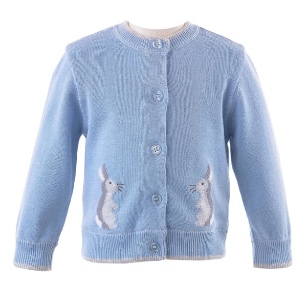 Blue Bunny Intarsia Cardigan