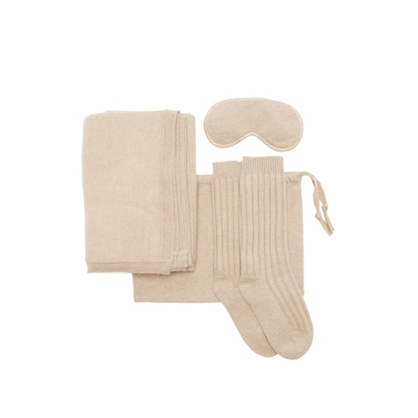Recycled cashmere-blend at home gift set