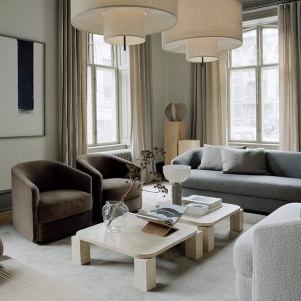 new works royal design - travertine coffee tables