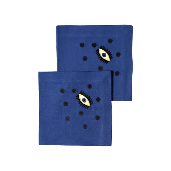 sazy Eye Embroidered Napkins - embroidered napkins
