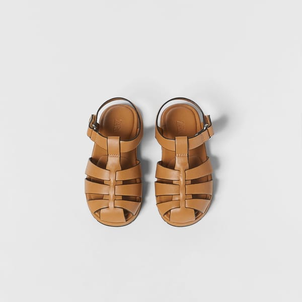 zara BABY_ CHUNKY SOLE CAGE SANDALS