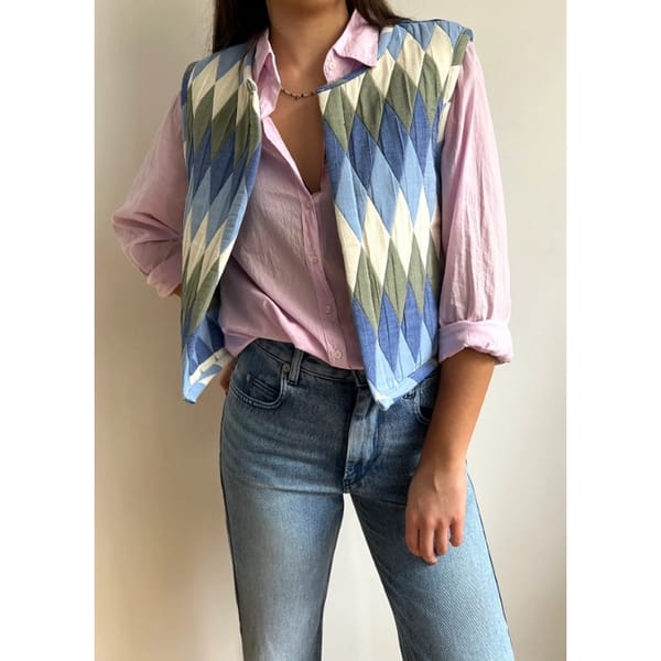 AIME Bastian Vest Blue - spring gilet