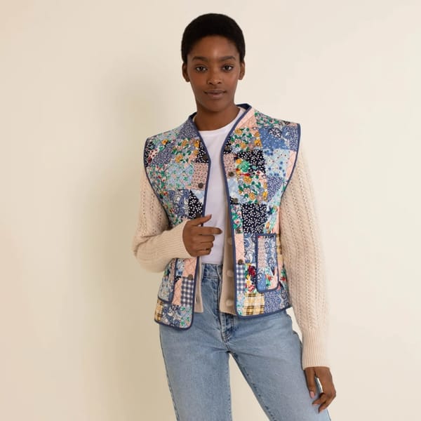 albaray patchwork waistcoat - spring gilet