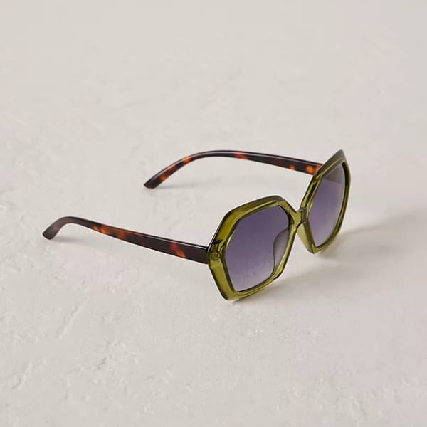 anthropologie hexagonal sunnies - retro sunglasses