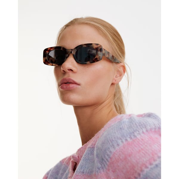 Brown Faux Tortoiseshell Rectangular Sunglasses - oliver bonas fashion