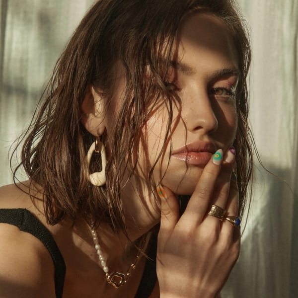 by anola LOTTIE EARRINGS - GOLD -chunky gold hoops