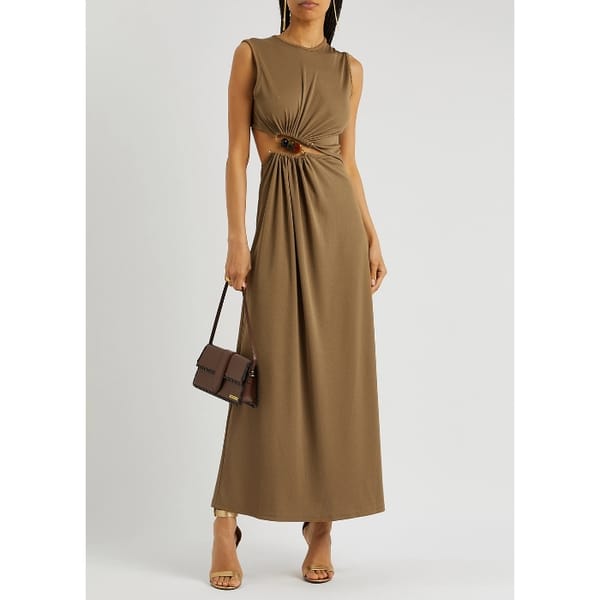 CHRISTOPHER ESBER Stone-embellished stretch-jersey maxi dress - spring fashion 2023