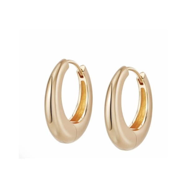 daisy london ESTÉE LALONDE MAXI DOME HOOP EARRINGS -chunky gold hoops