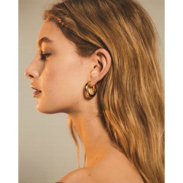 daphine NINA HOOPS 18ct Gold Plated Hoop Earrings -chunky gold hoops