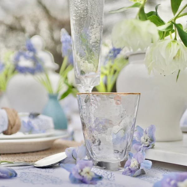 tableware sets - dress for dinner gold rim tumblers
