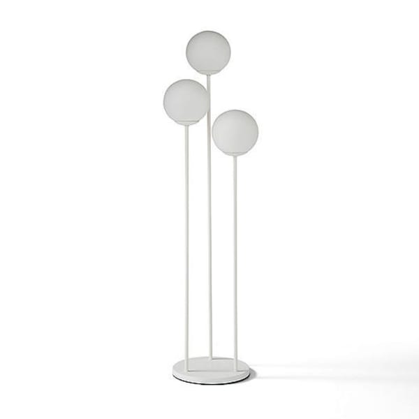 freemans Henry Holland Triple Threat White Frosted Glass 3 Shade Floor Lamp