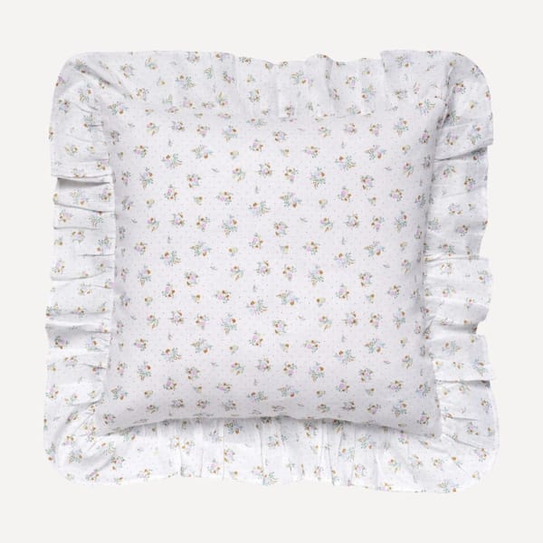 glassette PROJEKTITYYNY Kimppu frill cushion, white - easy home update