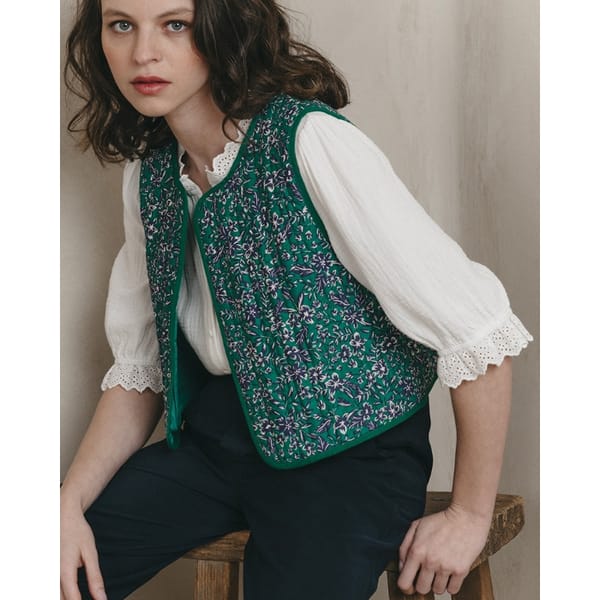 grace & mila VESTE INOUBLIABLE VERT = Spring Gilets
