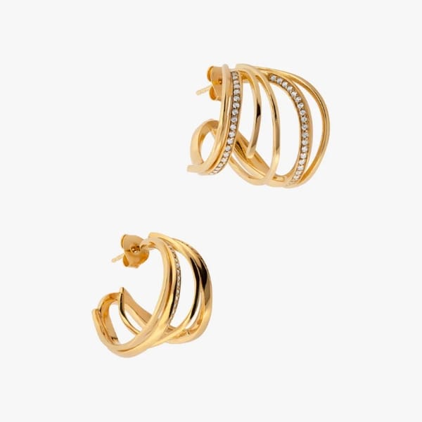 FINEMATTER - COMPLETEDWORKS Stratum topaz hoop earrings -chunky gold hoops