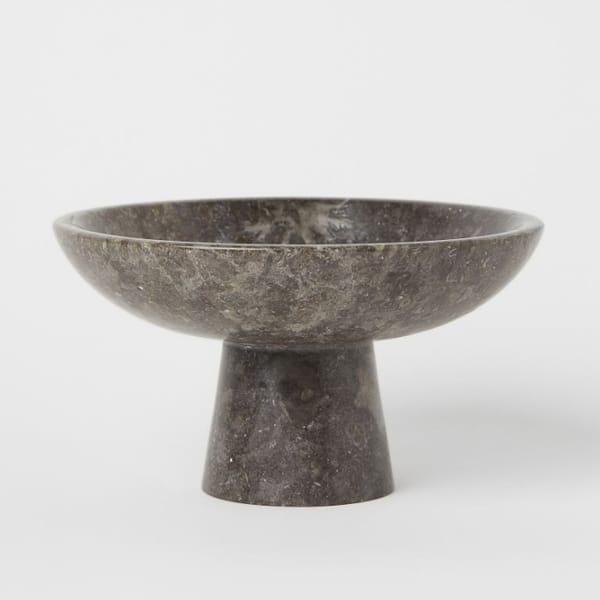 H_M marble pedestal bowl