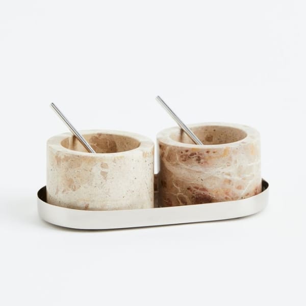 H&M Marble salt and pepper bowls