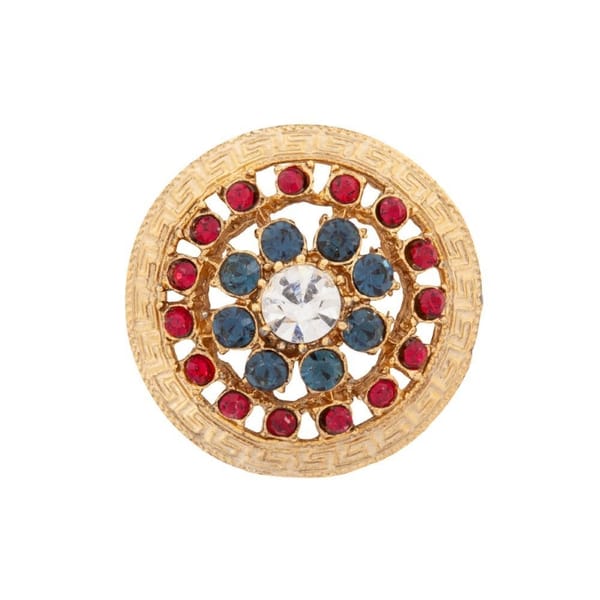 SUSAN CAPLAN VINTAGE, 1980s vintage grecian border brooch - Grecian style