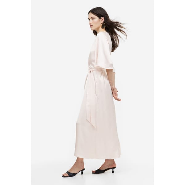 H&M Tie-belt satin dress - Grecian style