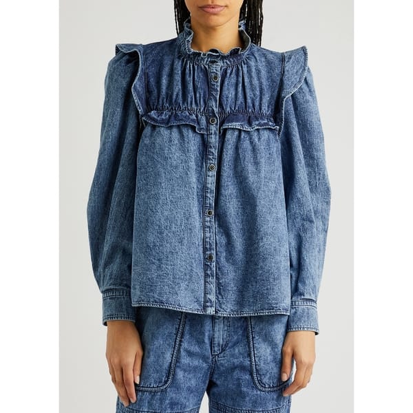 ISABEL MARANT ÉTOILE Idety ruffle-trimmed cotton shirt - spring fashion 2023