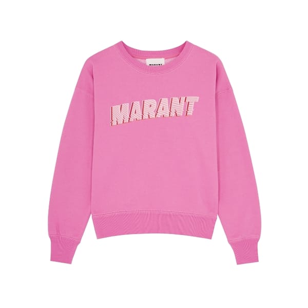 ISABEL MARANT ÉTOILE Mobyli logo-print cotton-blend sweatshirt - spring fashion 2023