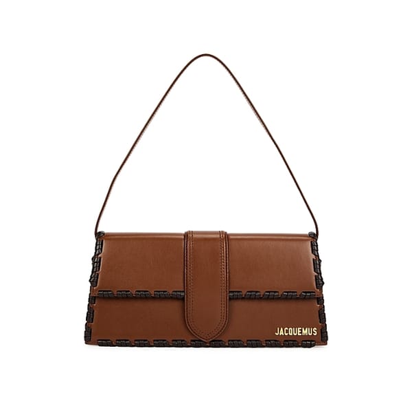 JACQUEMUS Le Bambino Long Lacet leather top handle bag - spring fashion 2023