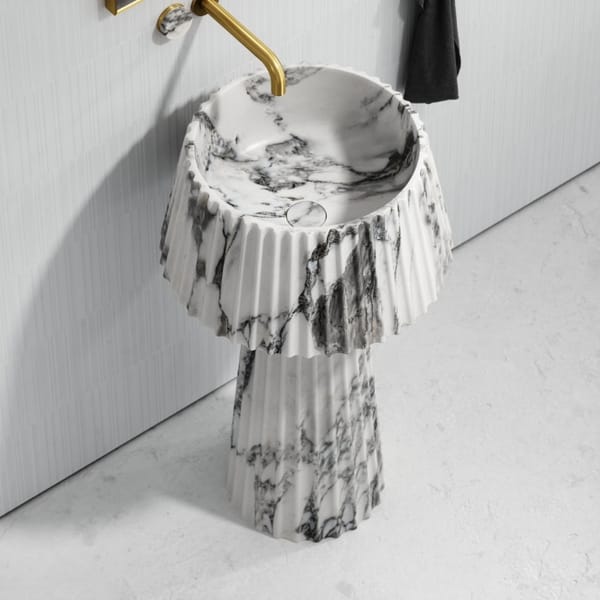 lusson stone LAMP ARABESCATO FLOORSTANDING BASIN