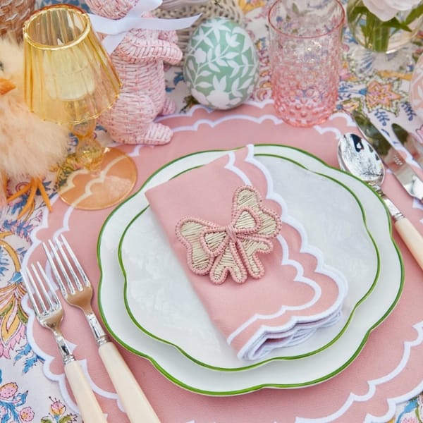 mrs alice pink napkin bow - rattan furniture