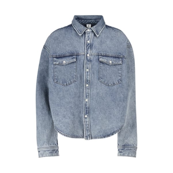 mytheresa WARDROBE.NYC Denim overshirt - summer ankle boots