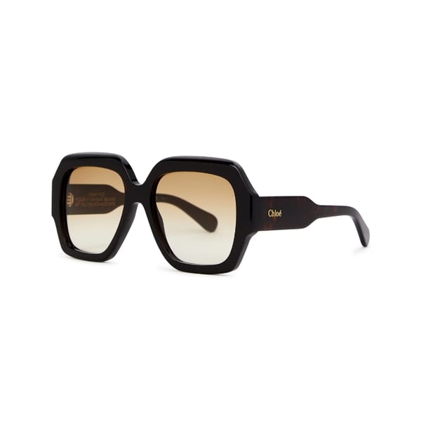 New Season CHLOÉ Gayia oversized square-frame sunglasses - spring fashion 2023