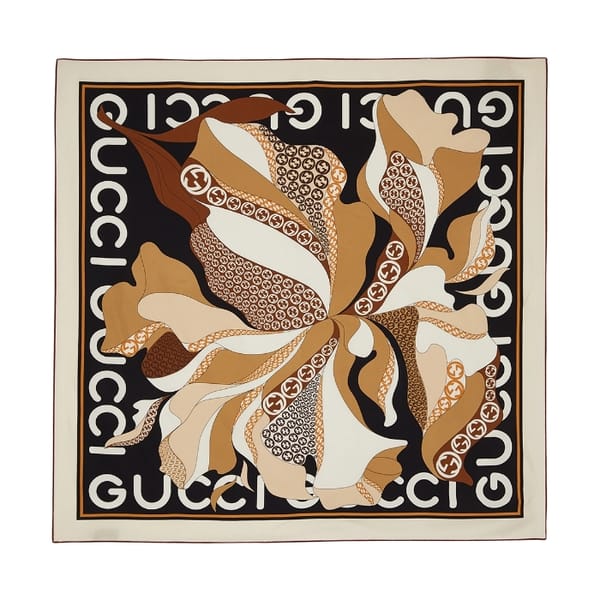 New Season GUCCI Floral-print silk scarf - spring fashion 2023