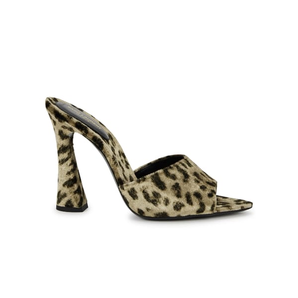 New Season SAINT LAURENT 105 leopard-print velvet mules - spring fashion 2023
