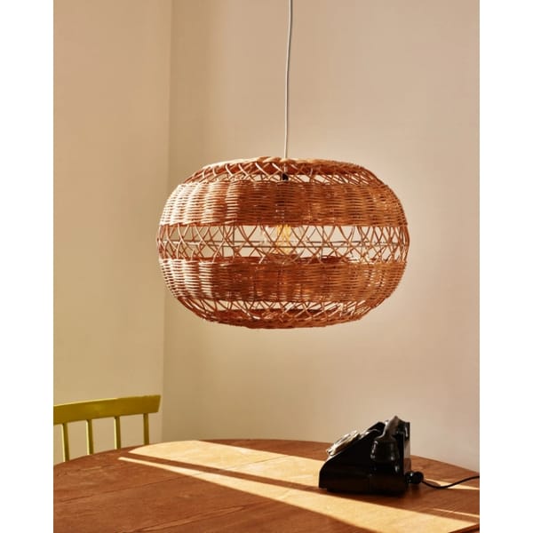 oliver bonas ovalo rattan lamp shade - rattan furniture