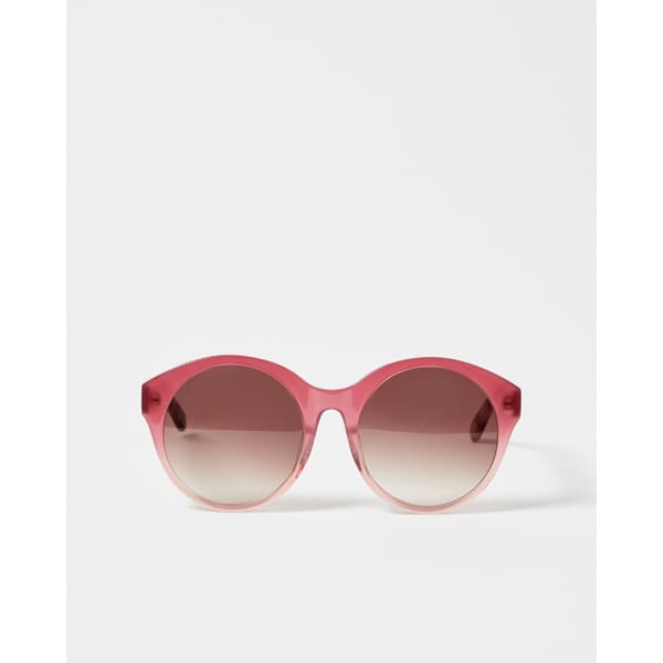 Ombre Watermelon Faux Tortoiseshell Acetate Sunglasses - oliver bonas fashion