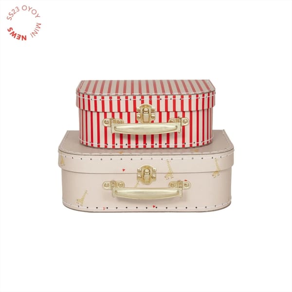 OYOY LIVING MINI SUITCASE GIRAFFE _ STRIPE - newborn baby gifts