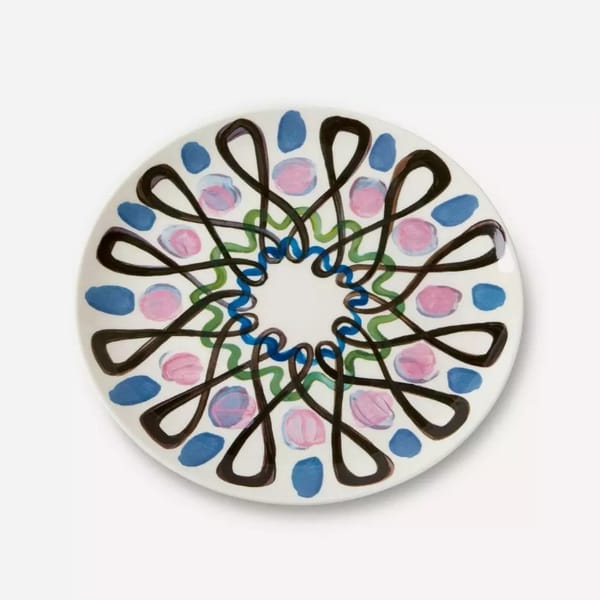 Peter Pilotto Pink Swirl Dinner Plate liberty - dinner plates