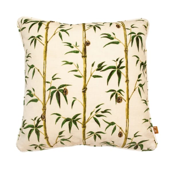 poodle and blonde SQUARE VELVET CUSHION - MONEY TREE IN BAMBOO - easy home update