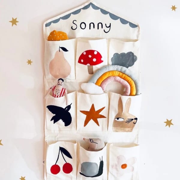 SCANDIBORN Yaya Studio Hand Painted Wall Organiser - newborn baby gifts