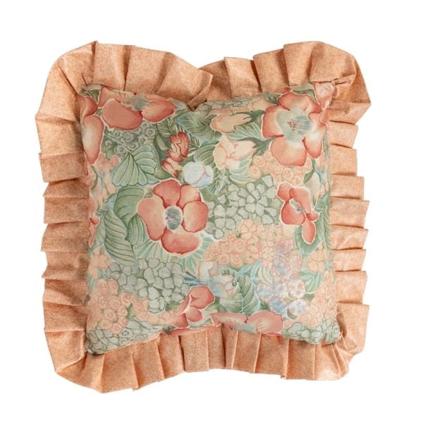 sharland england VINTAGE TABBYCAT GLAZED CHINTZ CUSHION COVER - easy home update