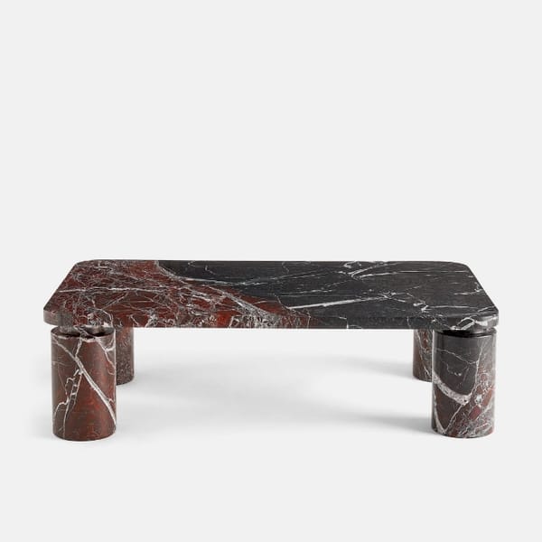 soho home Carter Coffee Table, Rosso Levanto Marble