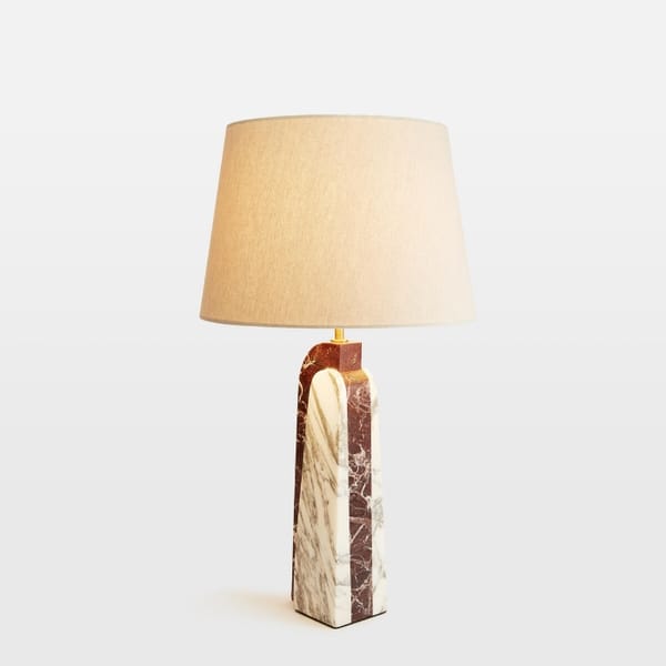 soho home Darcy Marble Table Lamp, White