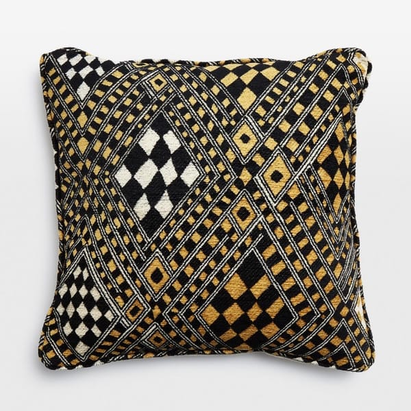 soho home Pierre Frey Djbouti Cushion, Black and Gold - easy home update