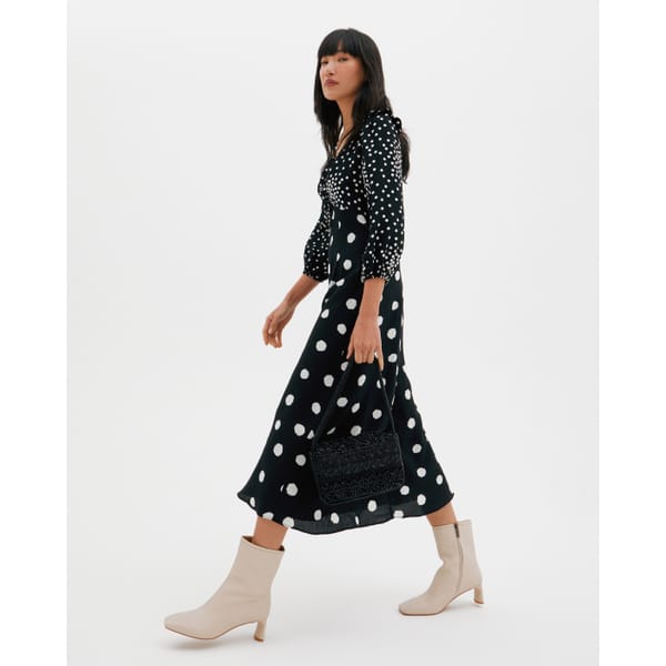 Spot Mix _ Match Monochrome Midi Dress - oliver bonas fashion