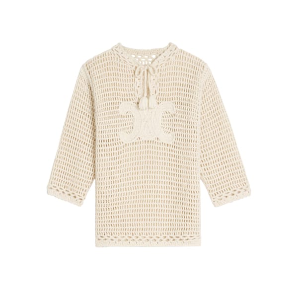 CELINE Crocheted wool baja tunic - surfer style