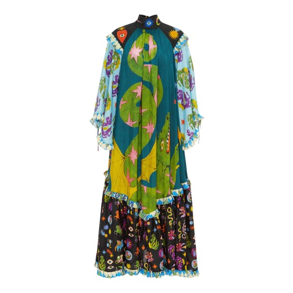 ALEMAIS SUPERHERO FLARED SLEEVE GOWN - australian fashion brands